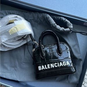 SOLD!! Authentic Balenciaga mini crocodile embossed